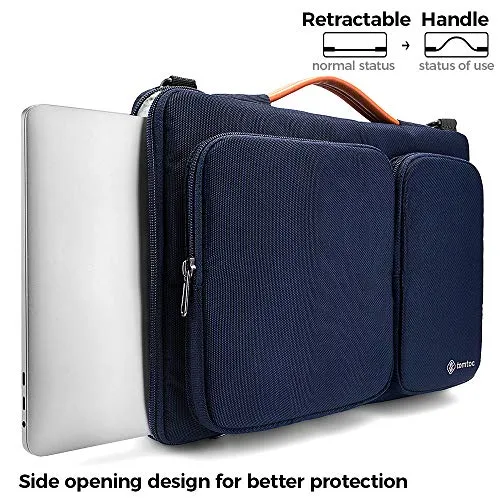 tomtoc 360 Protective Laptop Shoulder Bag for 15 Inch Microsoft Surface Laptop 4/3, 2020 Dell XPS 15, 15-inch MacBook Pro A1990 A1707, Waterproof Case for Acer HP Chromebook 14, ThinkPad X1 Carbon