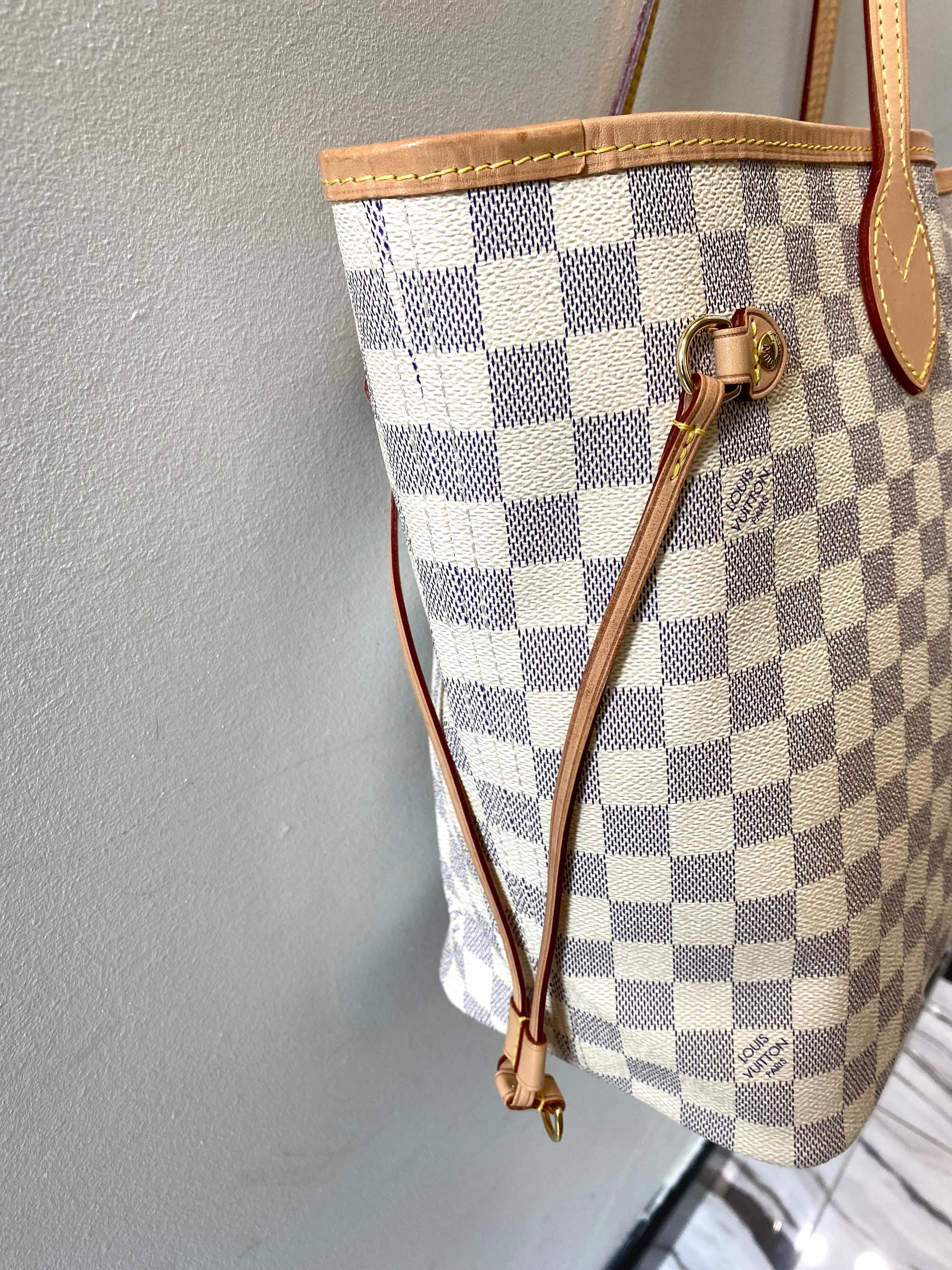 Trendy Inspired Louis Vuitton Damier Azur Neverfull Mm Tote Bag