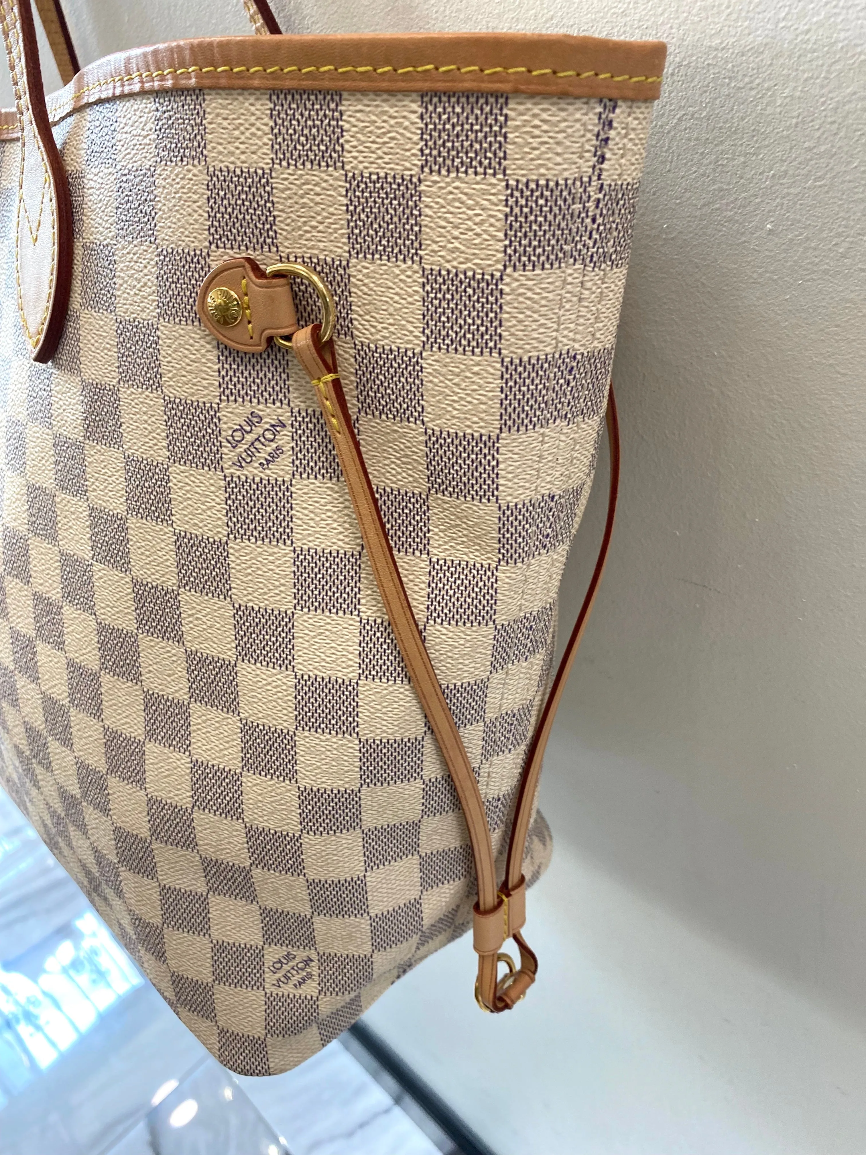 Trendy Inspired Louis Vuitton Damier Azur Neverfull Mm Tote Bag