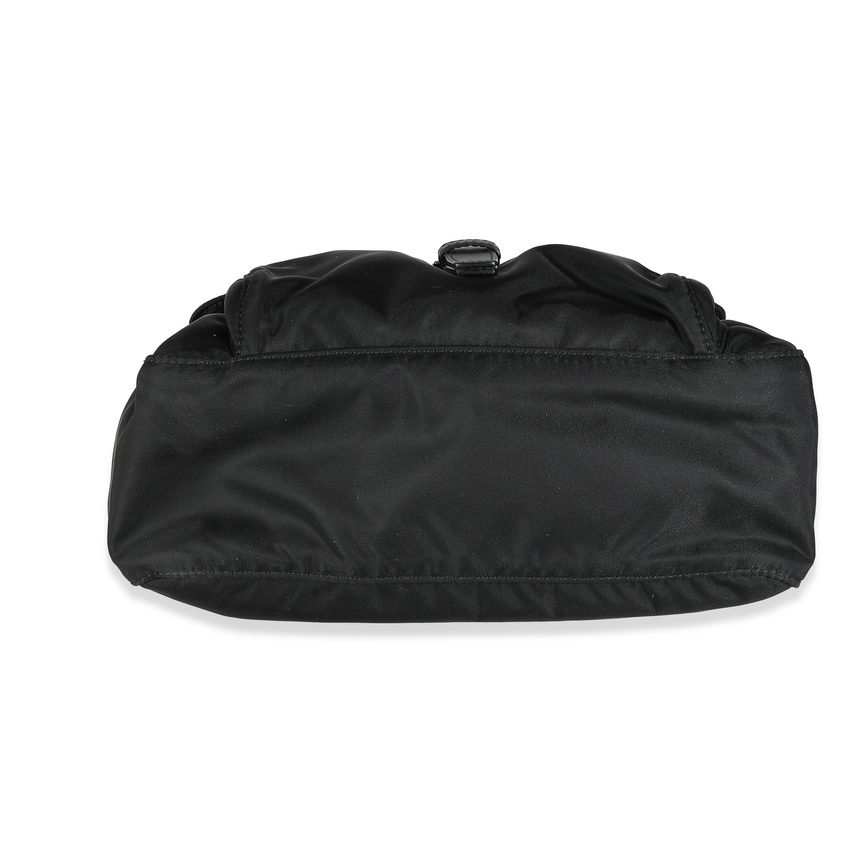 Trendy Inspired Prada Black Re-nylon Front Pocket Shoulder Bag