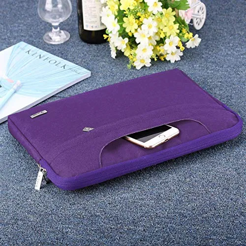 V Voova Laptop Bag Case 13 13.3 Inch with Shoulder Stap,Slim Computer Sleeve Compatible with 2018-2021 MacBook Air/Pro M1,13.5 Surface Book 3/Laptop 4,Chromebook,XPS 13,Jumper 13.3 Notebook,Purple