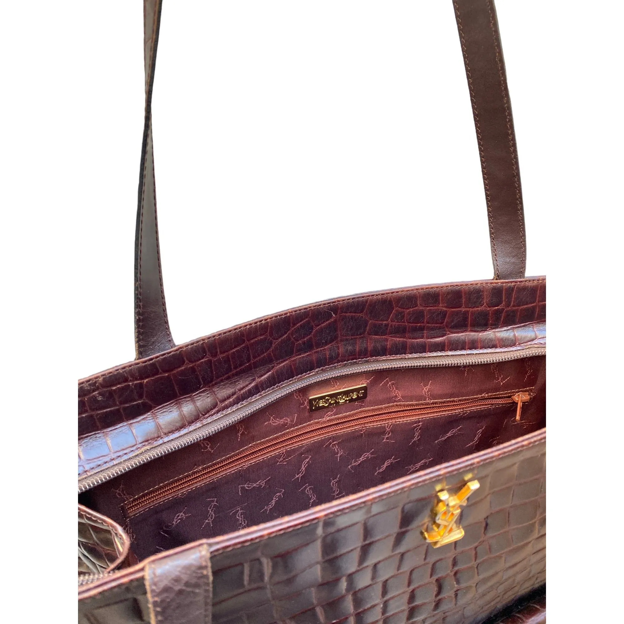 Vintage Burgundy Leather Large Bag