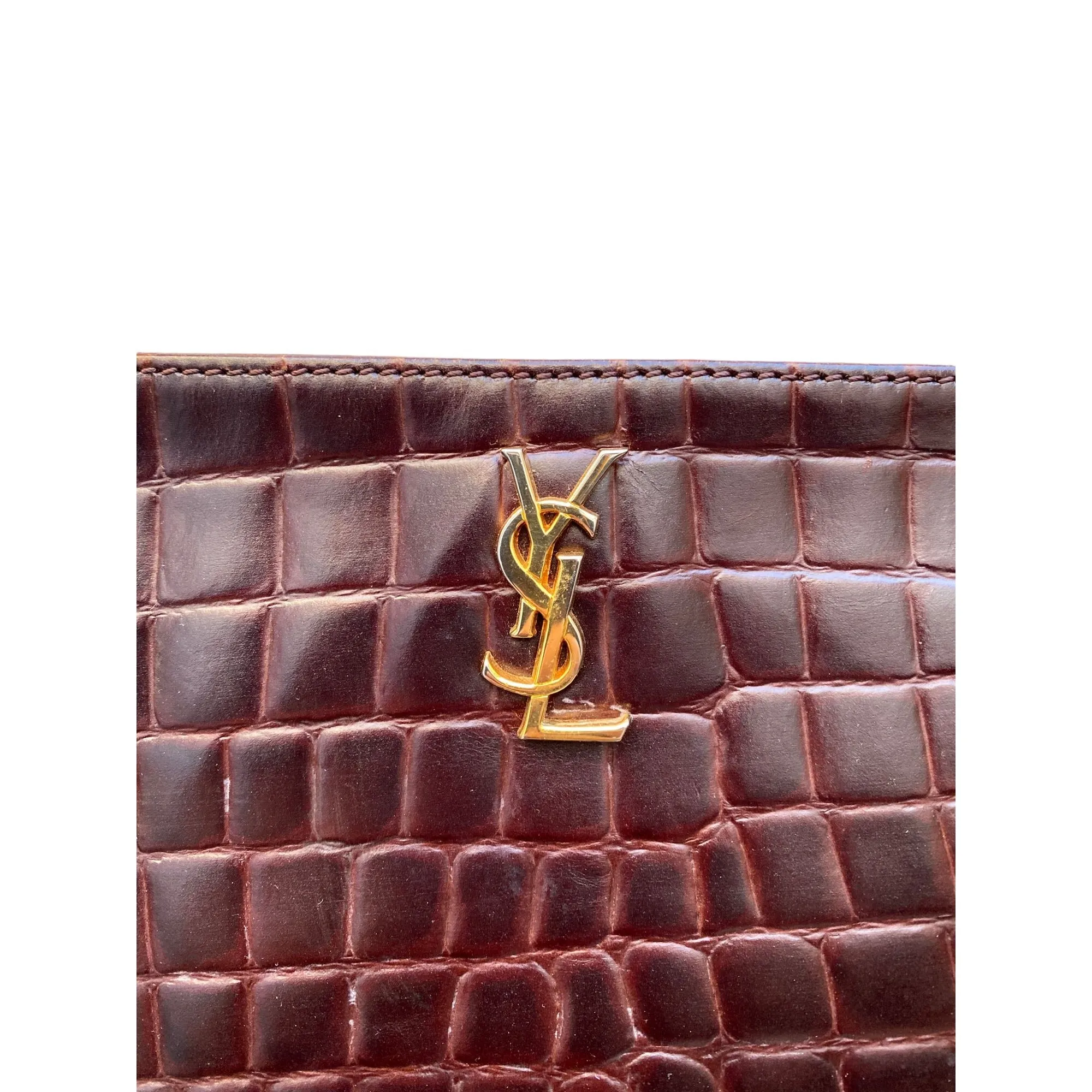 Vintage Burgundy Leather Large Bag
