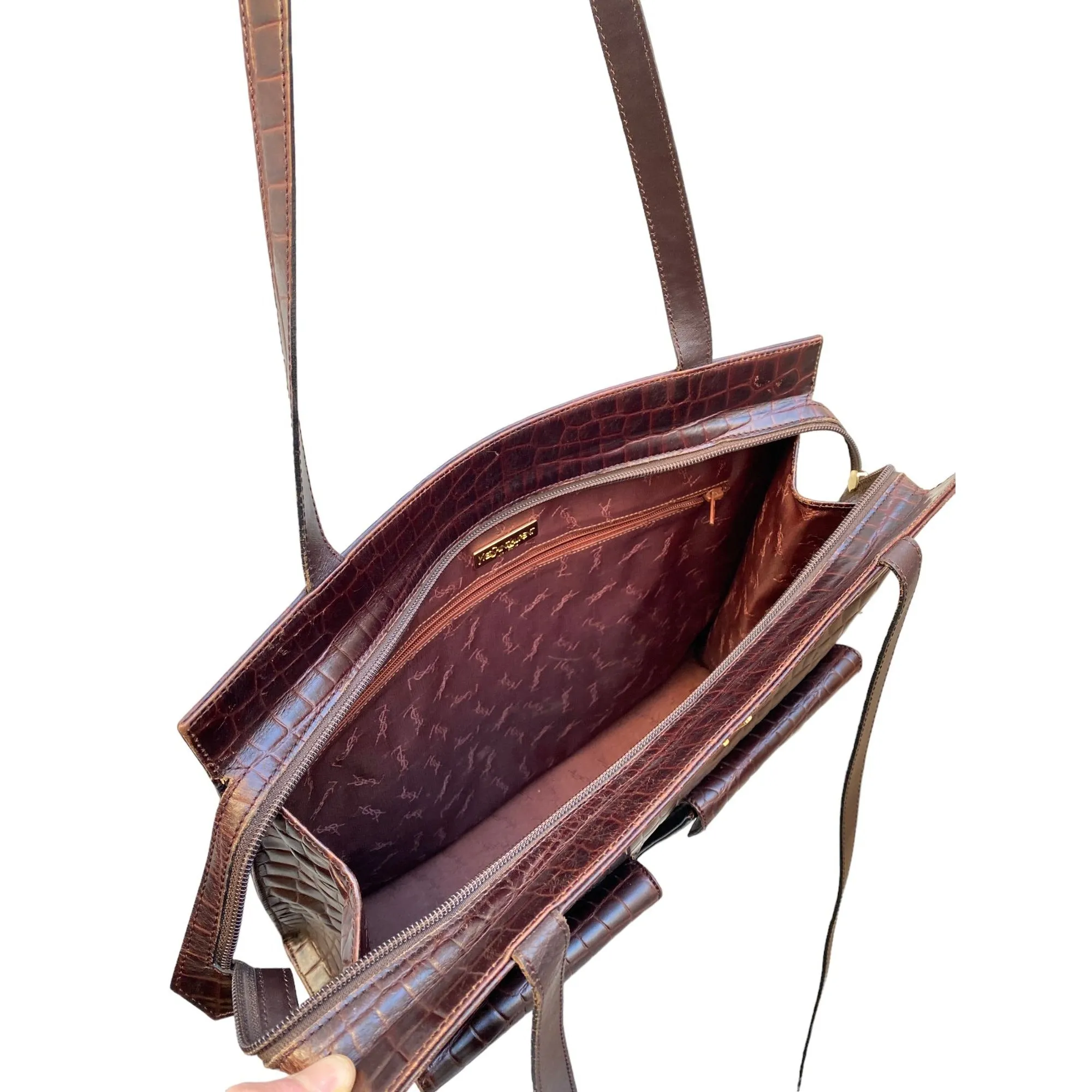 Vintage Burgundy Leather Large Bag