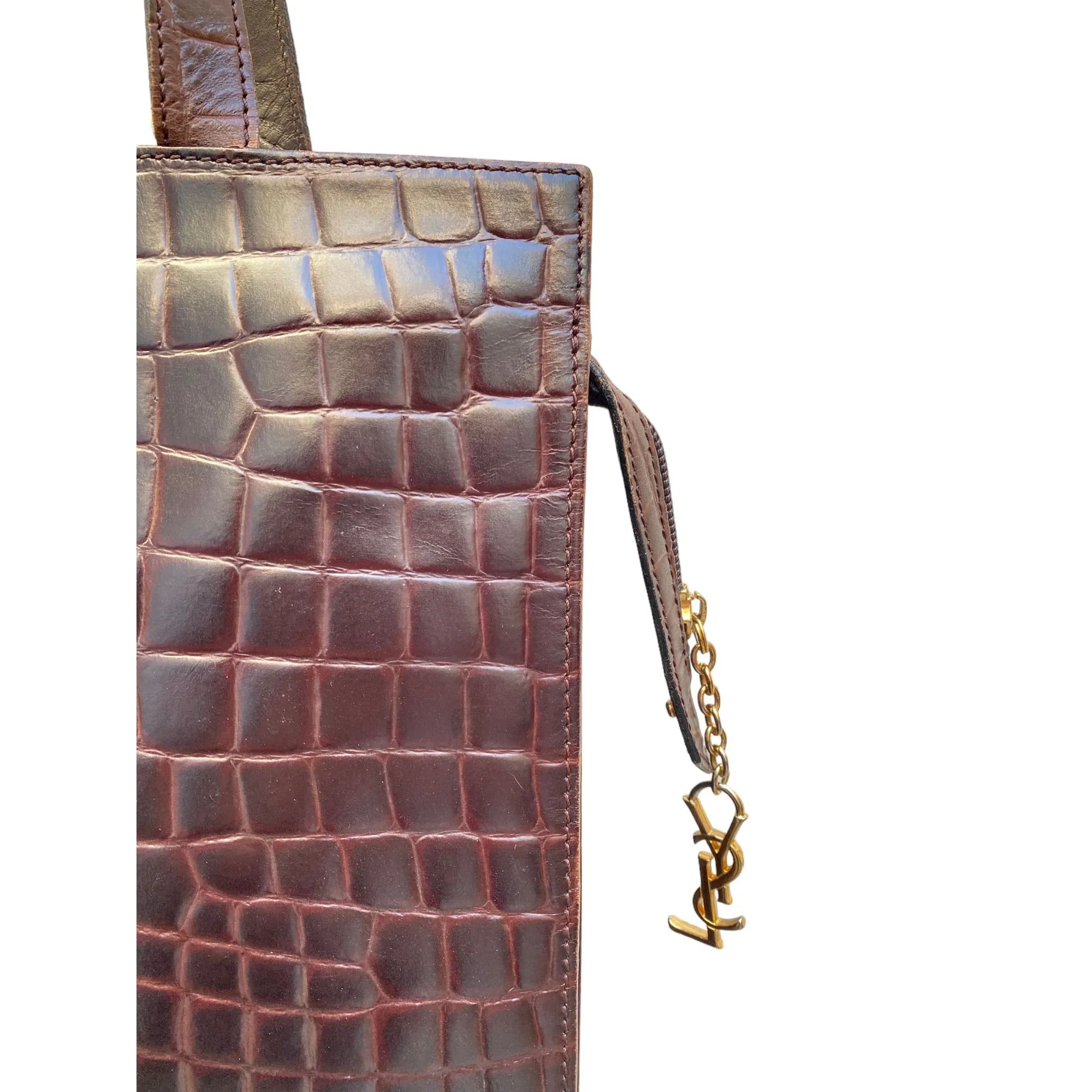 Vintage Burgundy Leather Large Bag