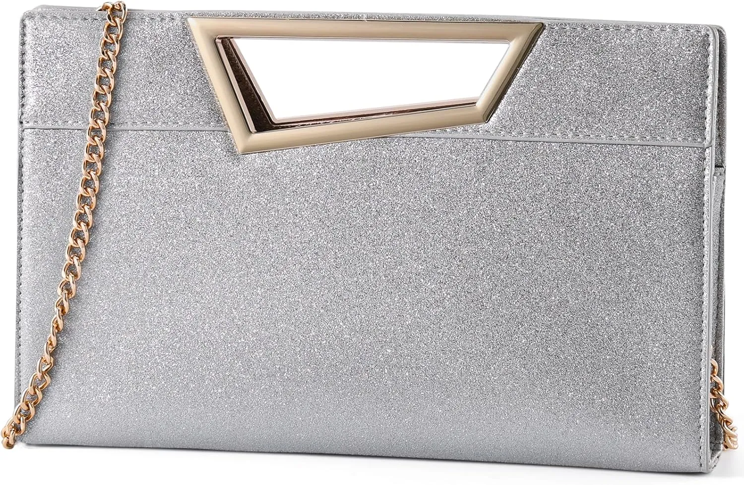 VX VONXURY Leather Clutch Purses for Women Convertible Crossbody Purses with Detachable Strap Handbag for Wedding Party