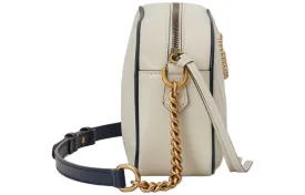 (WMNS) GUCCI GG Marmont Series Single-Shoulder Bag Small-Size White