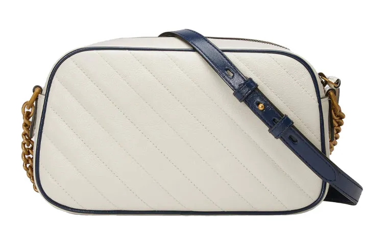 (WMNS) GUCCI GG Marmont Series Single-Shoulder Bag Small-Size White