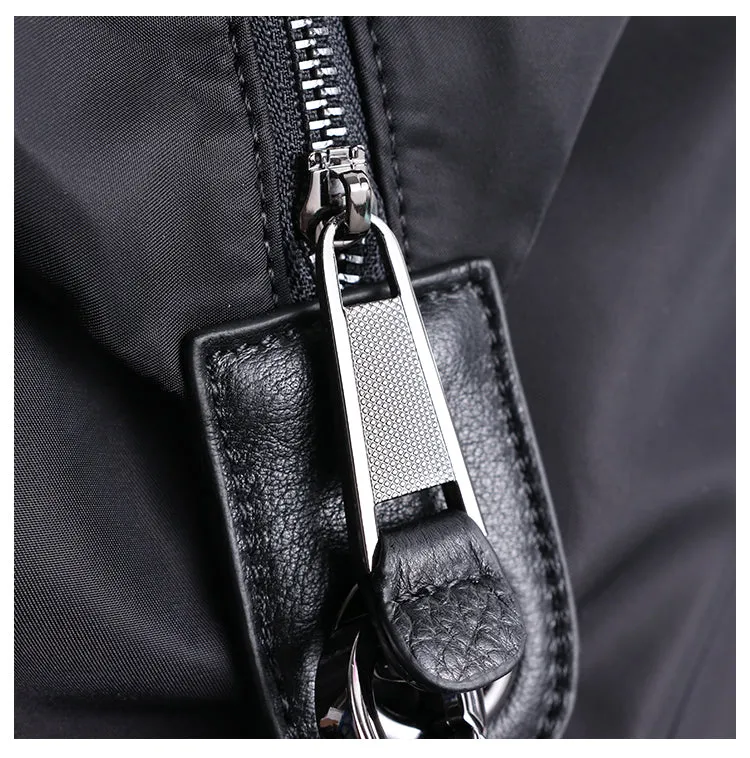 Womens Nylon Leather Travel Handbags Womens Black Nylon Gym Purse Nylon Work Handbag Purse for Ladies
