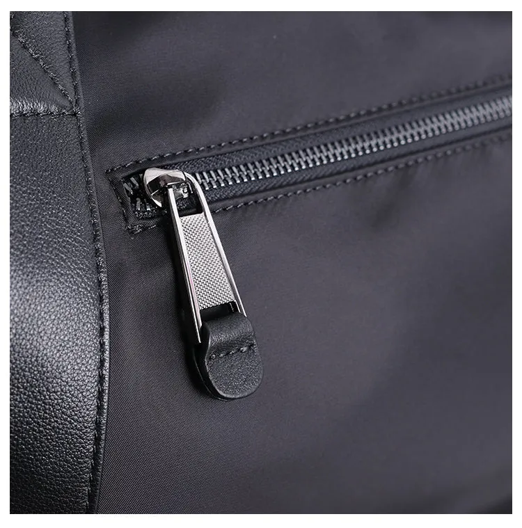 Womens Nylon Leather Travel Handbags Womens Black Nylon Gym Purse Nylon Work Handbag Purse for Ladies